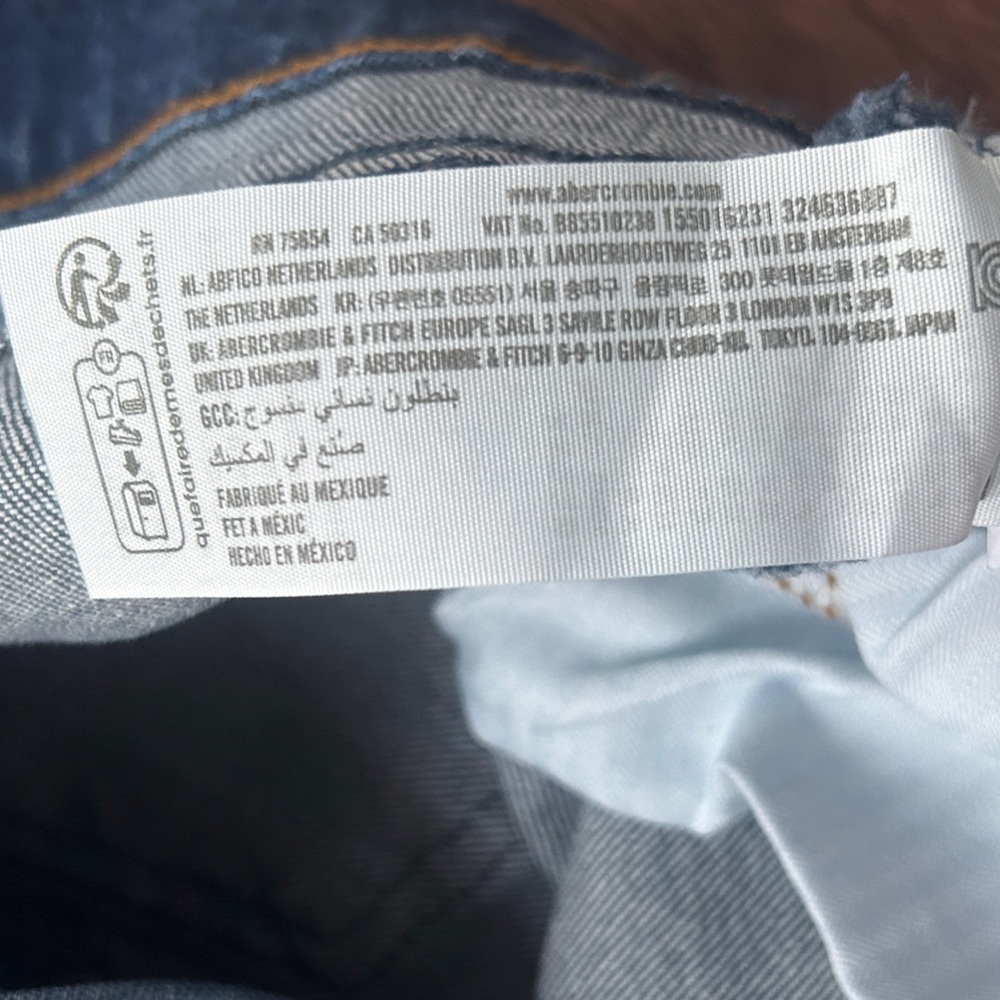 ABERCROMBIE & FITCH 90s Straight Ultra High Rise Jeans Minimalist Capsule Sz 25 - Picture 12 of 14
